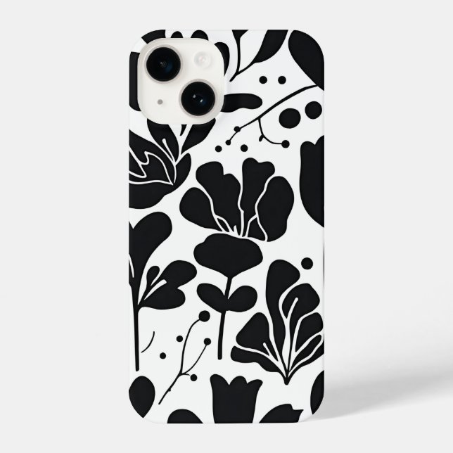Blumenfantasy: Design-Handy-Fall für schicke Blume iPhone 14 Hülle (Rückseite)