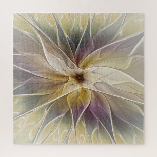 Blumenfantasy Gold Angelpflanzung Abstraktes Frakt