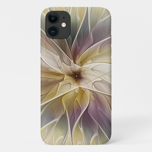 Blumenfantasy Gold Angelpflanzung Abstraktes Frakt Case-Mate iPhone Hülle (Rückseite)