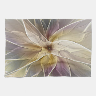 Blumenfantasy Gold Angelpflanzung Abstraktes Frakt Handtuch