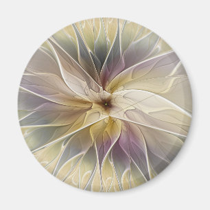 Blumenfantasy Gold Angelpflanzung Abstraktes Frakt Magnet