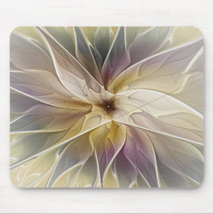 Blumenfantasy Gold Angelpflanzung Abstraktes Frakt Mousepad