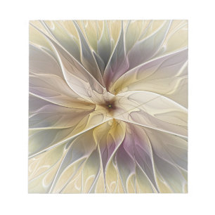 Blumenfantasy Gold Angelpflanzung Abstraktes Frakt Notizblock