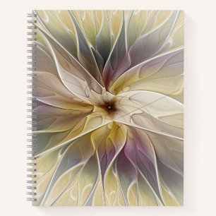 Blumenfantasy Gold Angelpflanzung Abstraktes Frakt Notizbuch