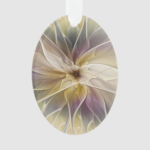 Blumenfantasy Gold Angelpflanzung Abstraktes Frakt Ornament