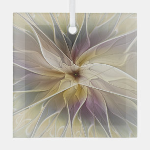 Blumenfantasy Gold Angelpflanzung Abstraktes Frakt Ornament Aus Glas