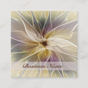 Blumenfantasy Gold Angelpflanzung Abstraktes Frakt Quadratische Visitenkarte
