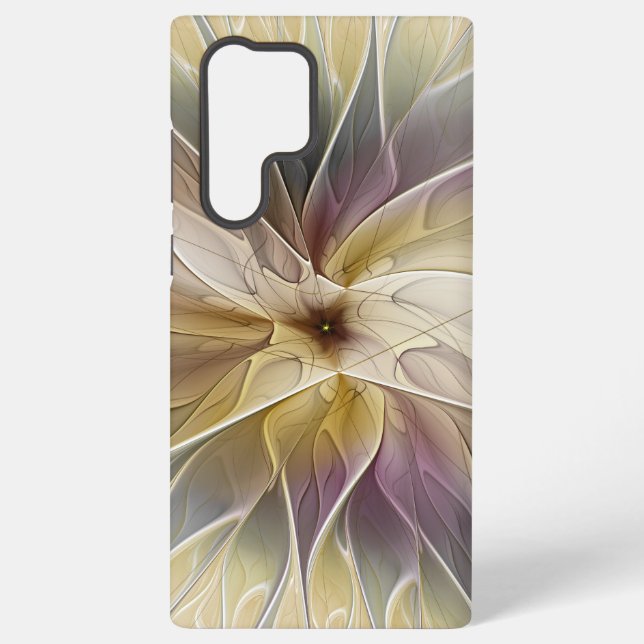 Blumenfantasy Gold Angelpflanzung Abstraktes Frakt Samsung Galaxy Hülle (Rückseite)