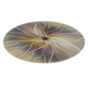Blumenfantasy Gold Angelpflanzung Abstraktes Frakt Schneidebrett