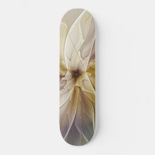 Blumenfantasy Gold Angelpflanzung Abstraktes Frakt Skateboard