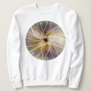 Blumenfantasy Gold Angelpflanzung Abstraktes Frakt Sweatshirt