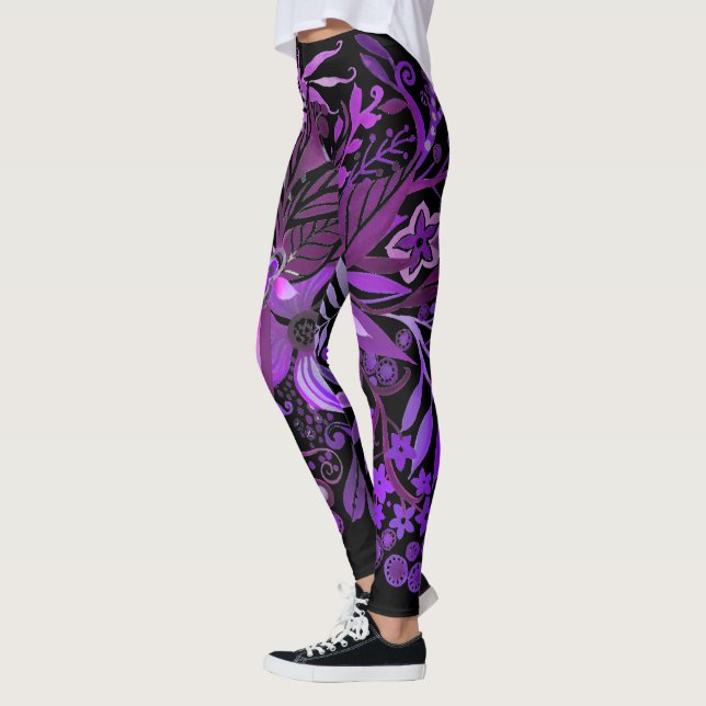 Blumenfantasy Lila Leggings (Links)