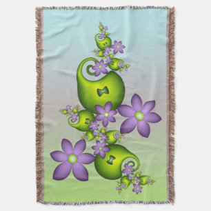 Blumenfantasy Lilac Blume Grüne Formen Fraktal Decke