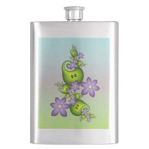 Blumenfantasy Lilac Blume Grüne Formen Fraktal Flachmann