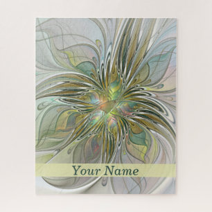 Blumenfantasy Modernes Fraktal Blume W. Goldene Be