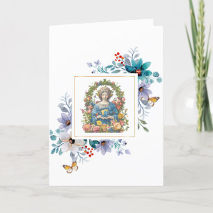 Blumenfantasy Mutter Erde Embrace Feiertagskarte