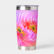 Blumenfantasy personalisierter Thermaltumbler