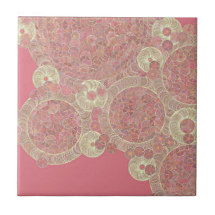 Blumenfarbe des abstrakten rosa Musters Fliese