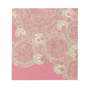 Blumenfarbe des abstrakten rosa Musters Notizblock