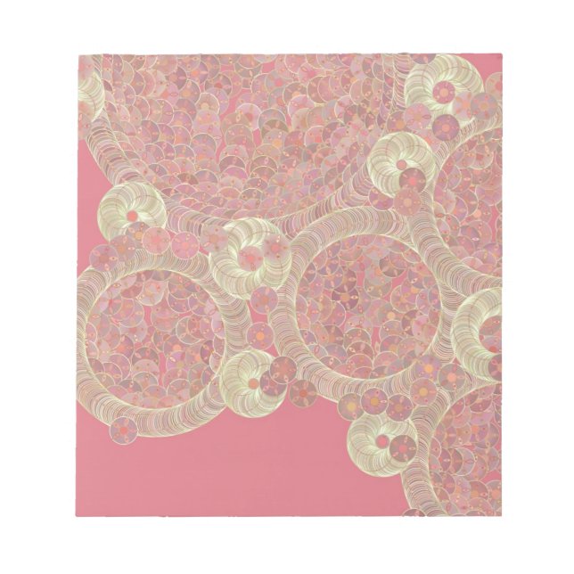 Blumenfarbe des abstrakten rosa Musters Notizblock (Vorderseite)