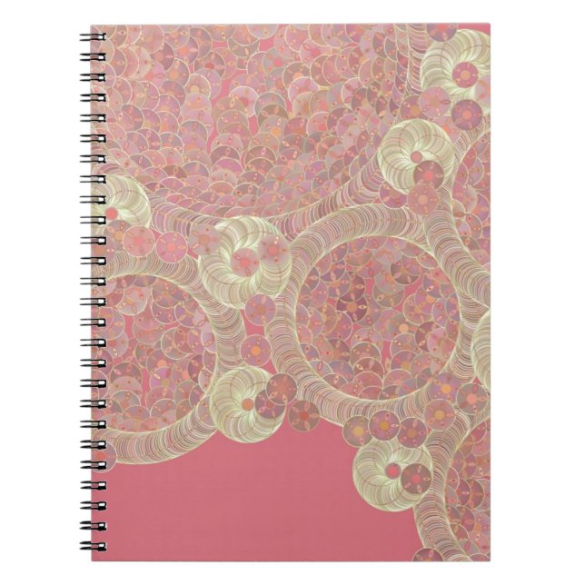 Blumenfarbe des abstrakten rosa Musters Notizblock (Vorderseite)