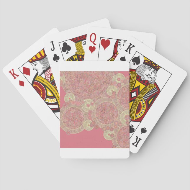 Blumenfarbe des abstrakten rosa Musters Spielkarten (Rückseite)