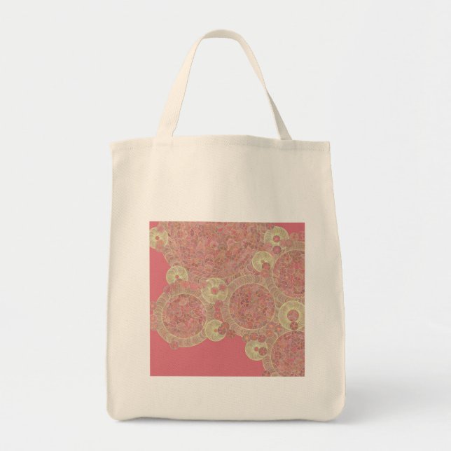 Blumenfarbe des abstrakten rosa Musters Tragetasche (Vorne)