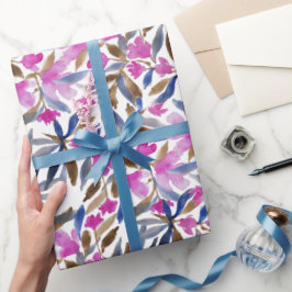 Blumenfarbe Venezianisch blaue Zedern Geschenkpapier