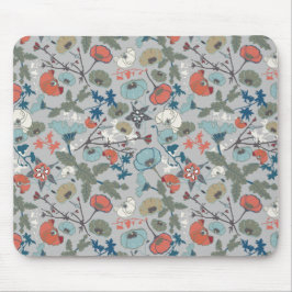 Blumenfarben fröhlich blau Orange grün Mousepad