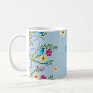 Blumenfarben in Blautönen Tasse