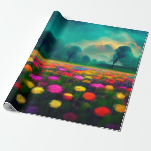 Blumenfarben Muster Papier Geschenkpapier