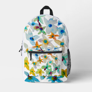 Blumenfarbene Aquarellkunst Blume Bedruckter Rucksack