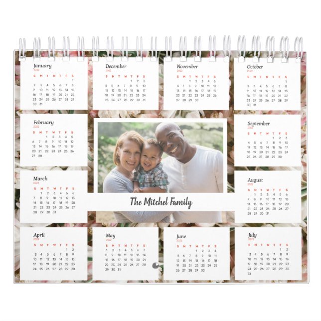 Blumenfarbene Geschenke für Familien & Fotos Kalender (Titelbild)
