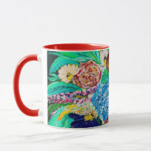 Blumenfarbene Malgeschenke für ihre Kaffee-Tasse