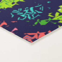Blumenfarbenes Mosaikmuster blauer Hintergrund Yogamatte