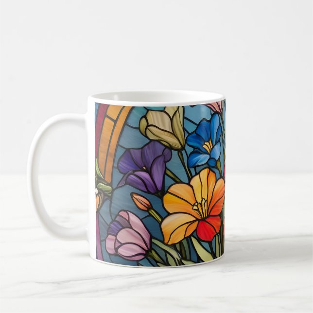 Blumenfarbglas Kaffeetasse (Links)