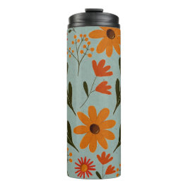 Blumenfarbige Hübsche Blume Thermaltumbler Thermosbecher