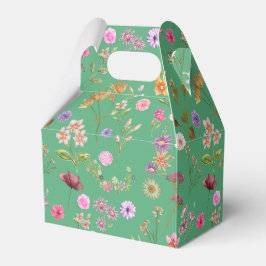 Blumenfarbmuster - rosa, lila, grün geschenkschachtel
