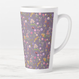 Blumenfarbmuster - rosa, lila, grün milchtasse