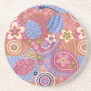 Blumenfeder Sandstein Untersetzer