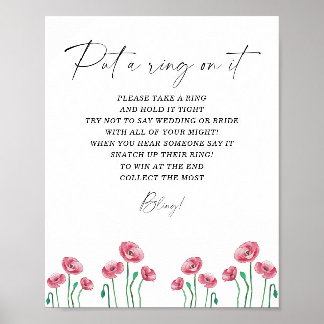 Blumenfeder setzt auf Spielplakat Poster (Vorne)