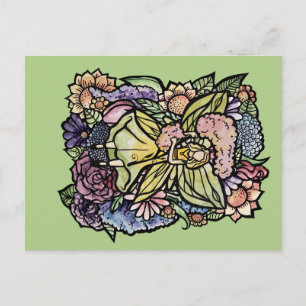 Blumenfee-Garten-Hyazinthen-Feengärtner      Postkarte
