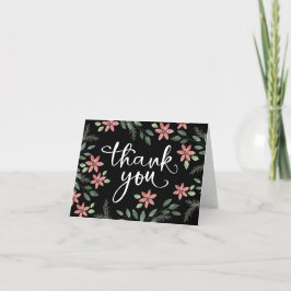 Blumenfeiertag, Weihnachten danken Ihnen zu Dankeskarte