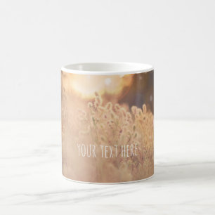 Blumenfeld Ländlich Land Sonnenuntergang Dämmerung Kaffeetasse