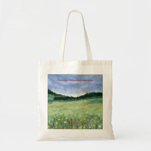 Blumenfeld Landschaft Tragetasche