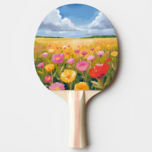 Blumenfeld Landschaftsmalerei Tischtennis Schläger