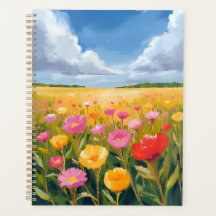 Blumenfeld Landschaftsmalerei Wasserfarbe