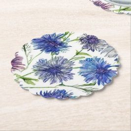 Blumenfeld, lila, blau c untersetzer