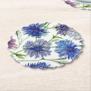 Blumenfeld, lila, blau c untersetzer