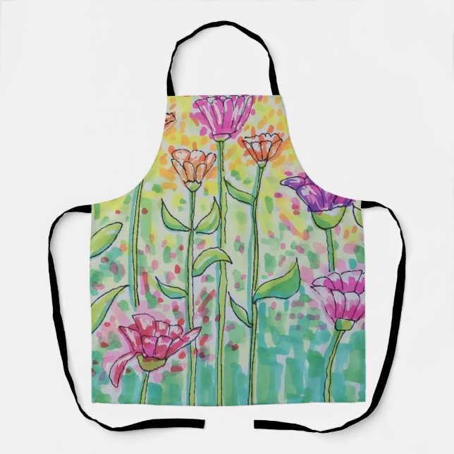 Blumenfeld Schürze (Vorderseite)